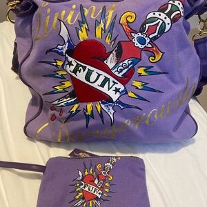 Ed Hardy vintage design bag plus wallet